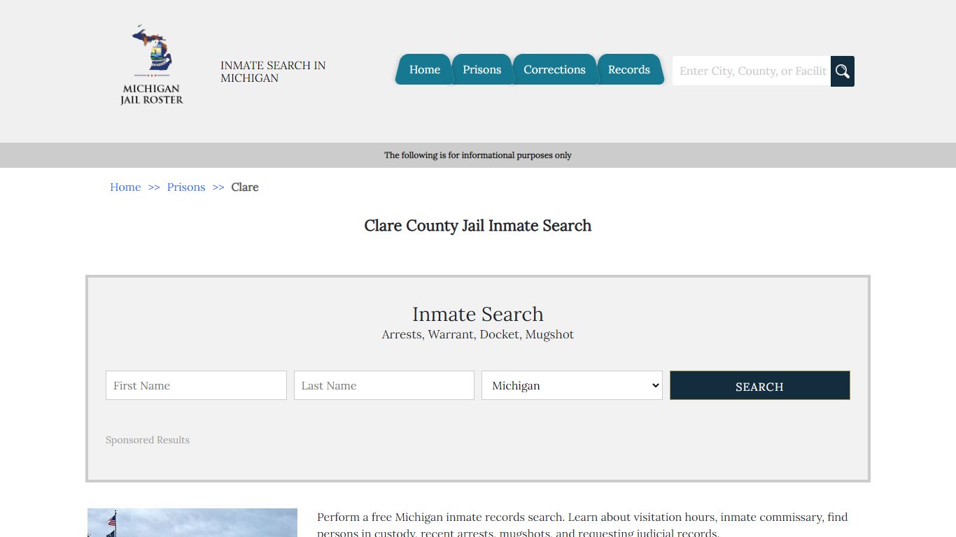 Clare County Jail Inmate Search - Michigan Jail Roster